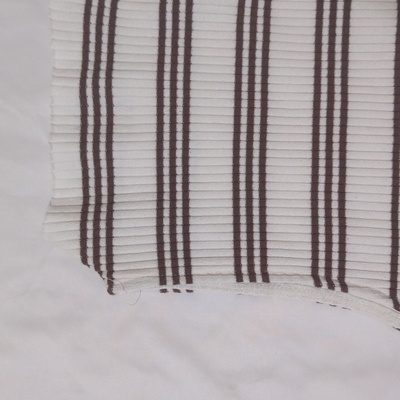 Anthropologie Maeve Mock Neck Tank, Color White/Tan Size XS - Picture 4 of 16